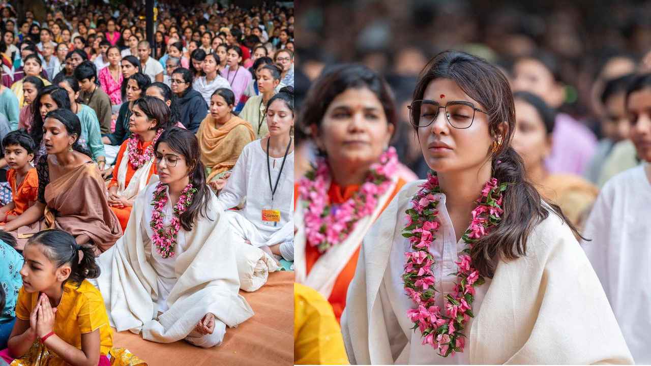 Samantha : చికిత్స కోసం సినిమాలకు గ్యాప్ అని చెప్పి.. ధ్యానం చేసుకుంటూ భక్తిలో మునిగిపోయిన సమంత..