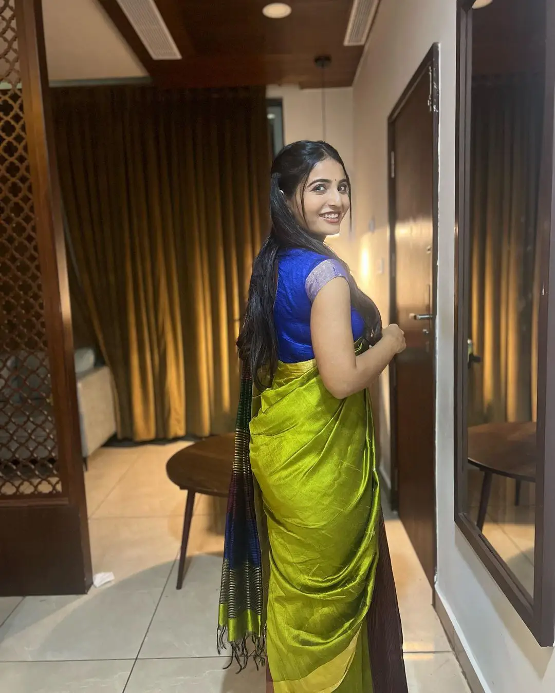 Ananya Nagalla shines in Saree with Cute Smile