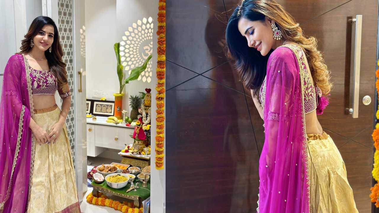 Ashu Reddy : అషు రెడ్డి వరలక్ష్మి వ్రతం స్పెషల్ ఫొటోలు..