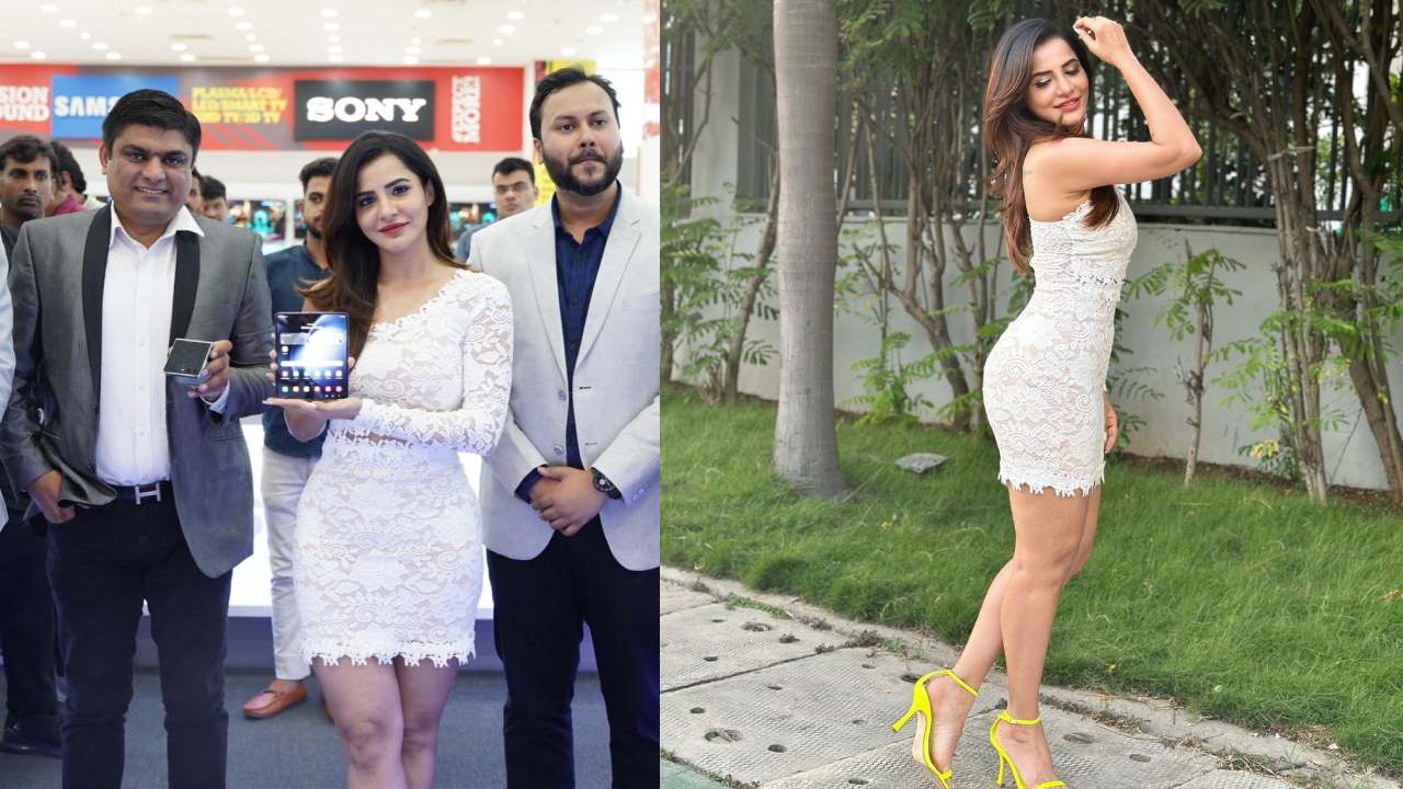 Ashu Reddy : ఫోన్ లాంచ్ ఈవెంట్లో షార్ట్ డ్రెస్‌లో క్యూట్ అషు రెడ్డి..