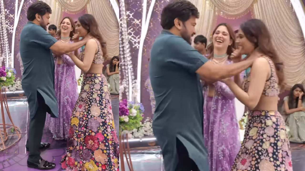 Chiranjeevi : చిరంజీవి, కీర్తి సురేష్ పీక ఎందుకు పట్టుకున్నాడో తెలుసా..? అలా చేయమని ఆర్డర్ వేయడంతో..