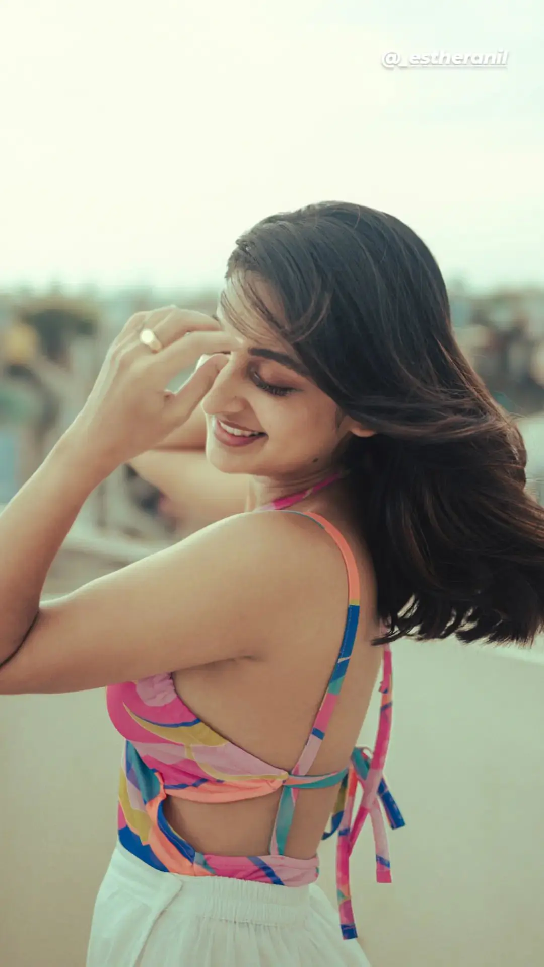 Esther Anil cute smiley looks