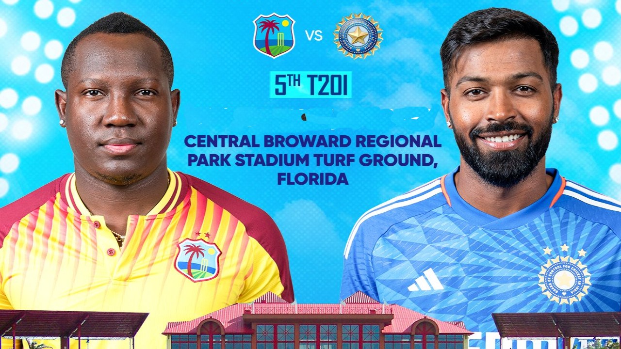 IND VS WI 5th T20 : మ్యాచ్‌కు మ‌ళ్లీ వ‌ర్షం అంత‌రాయం.. UPDATES in Telugu