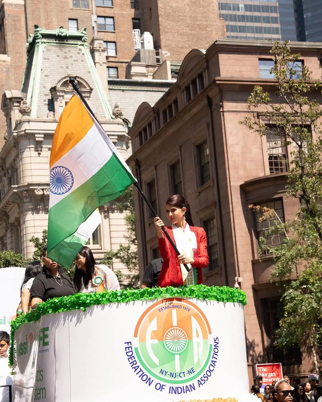 Jacqueliene Fernandez participated in India Day Parade at New York