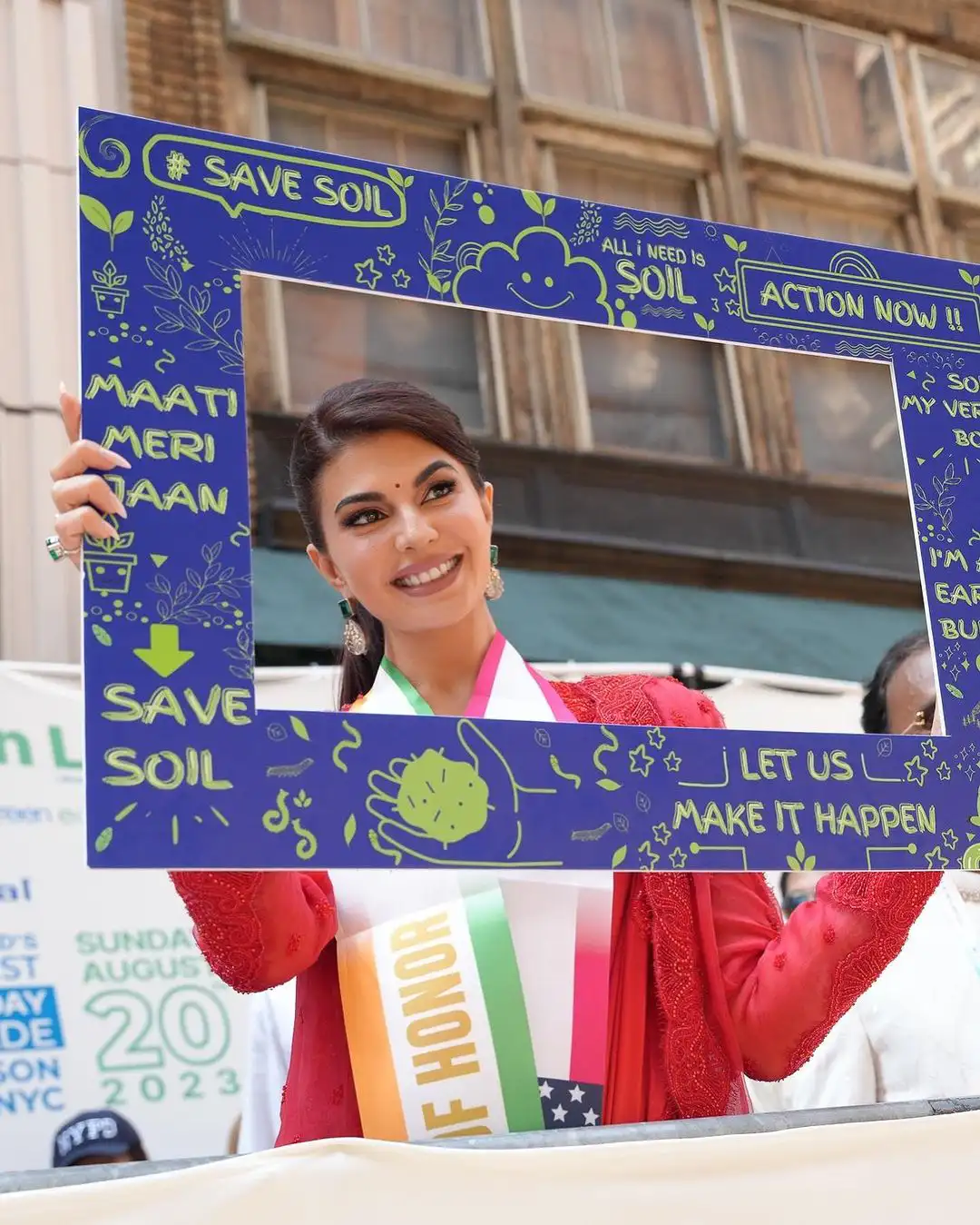 Jacqueliene Fernandez participated in India Day Parade at New York