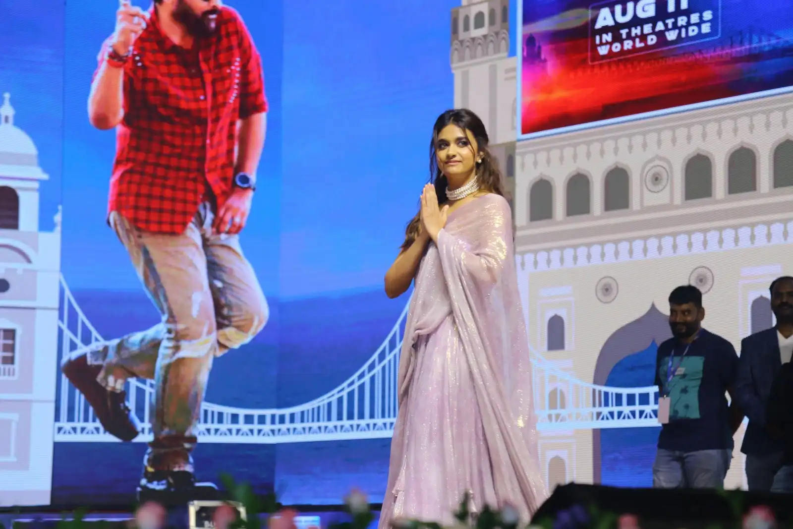 Keerthy Suresh Shines in Bholaa Shankar Pre Release Event