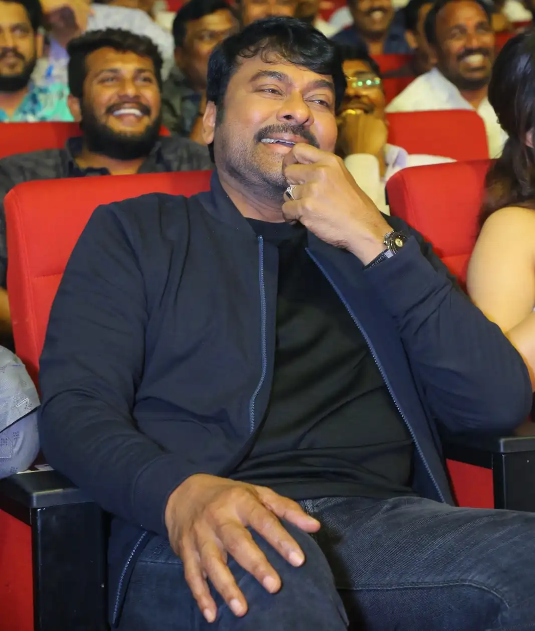 Megastar Chiranjeevi Mega Looks in Bholaa Shankar Pre Release Event