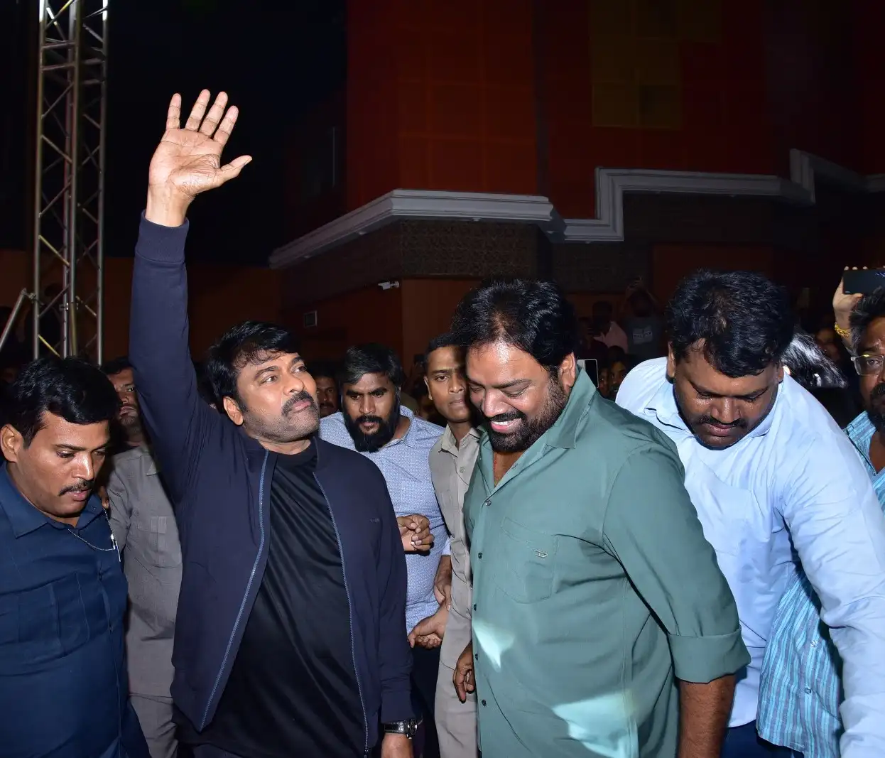Megastar Chiranjeevi Mega Looks in Bholaa Shankar Pre Release Event