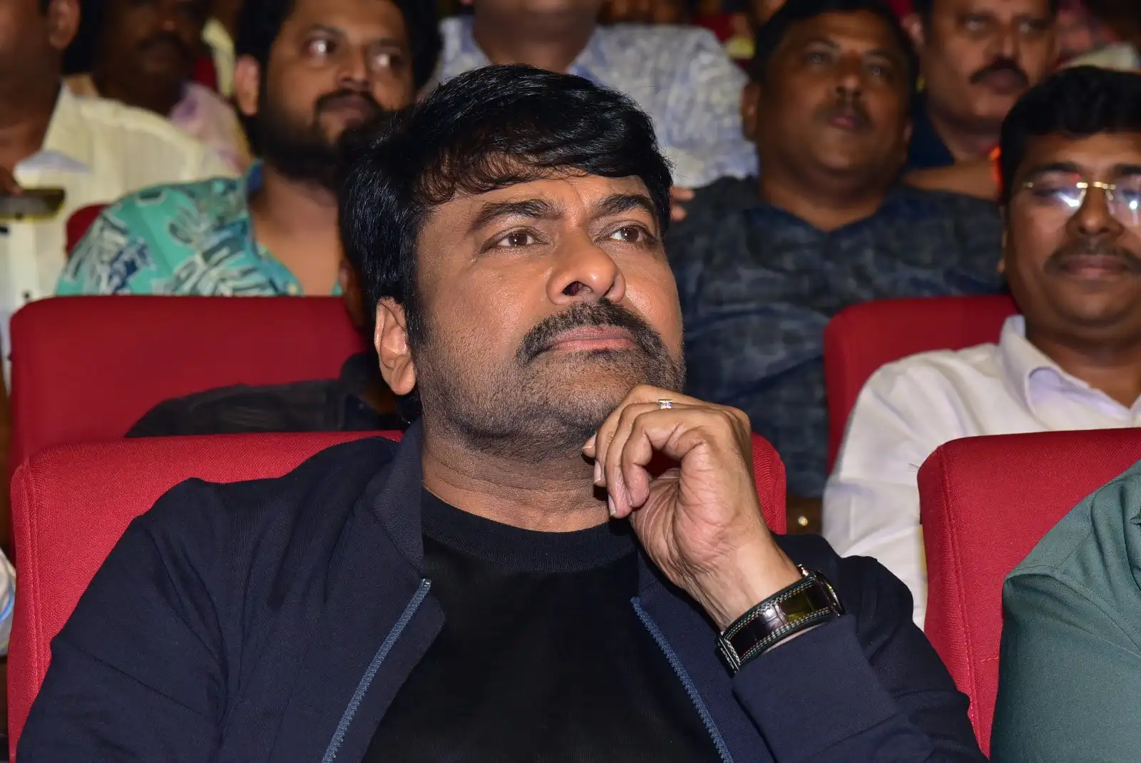 Megastar Chiranjeevi Mega Looks in Bholaa Shankar Pre Release Event