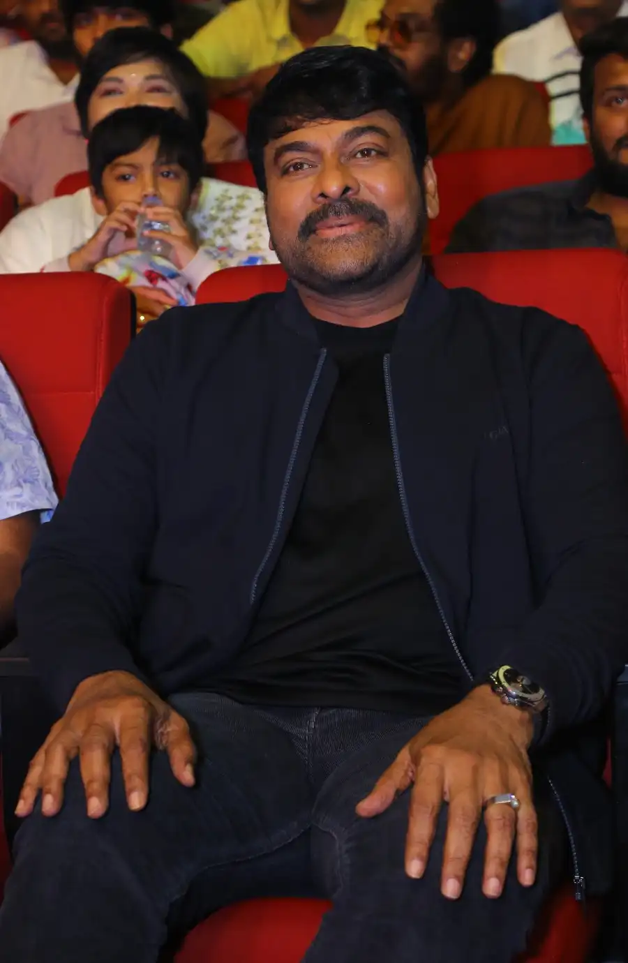 Megastar Chiranjeevi Mega Looks in Bholaa Shankar Pre Release Event