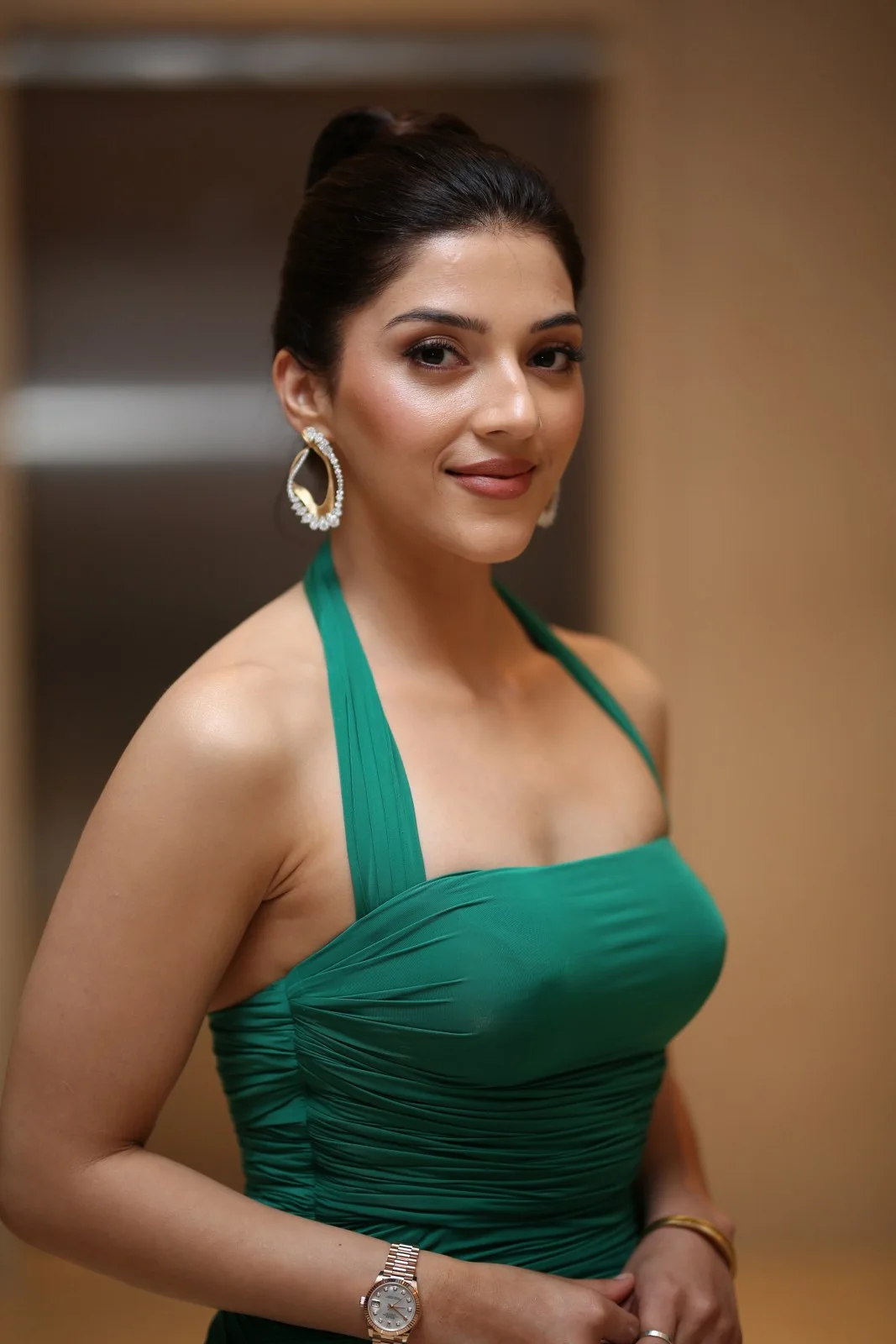 Mehreen Pirzadaa Stunning Looks in Green Dress