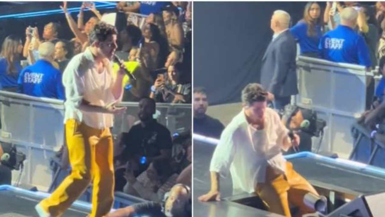 Nick Jonas Falls Off Stage : మ్యూజిక్ కన్సర్ట్‌లో స్టేజ్ పై పడిపోయిన ప్రియాంక చోప్రా భర్త .. వీడియో వైరల్
