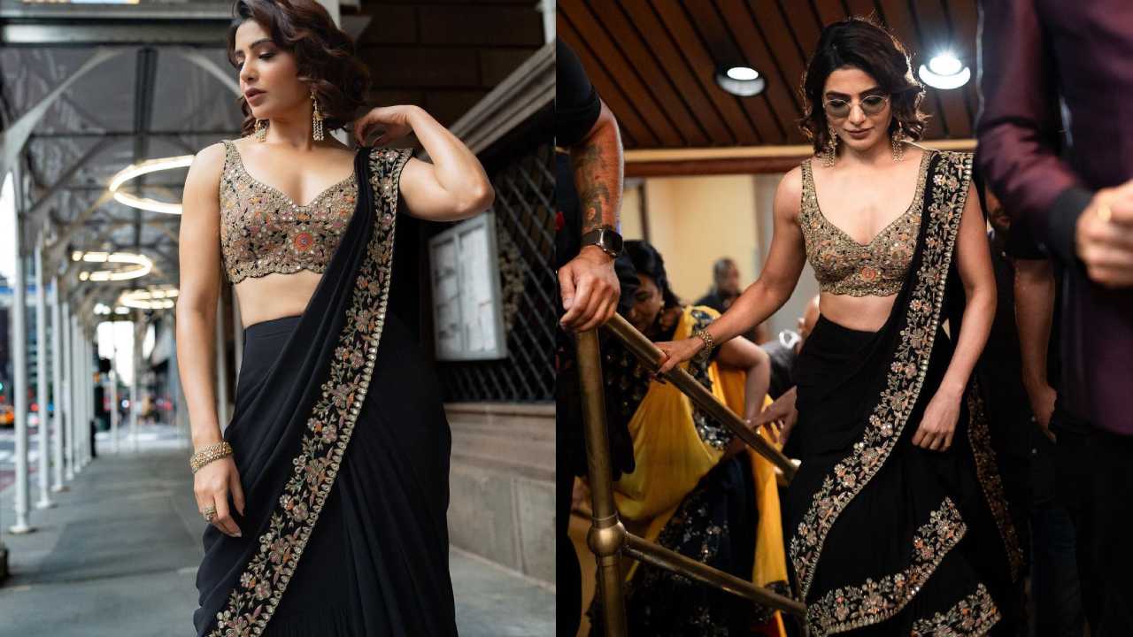 Samantha : అమెరికాలో చీరకట్టుతో సమంత.. ఎంత క్యూట్ గా ఉందో..