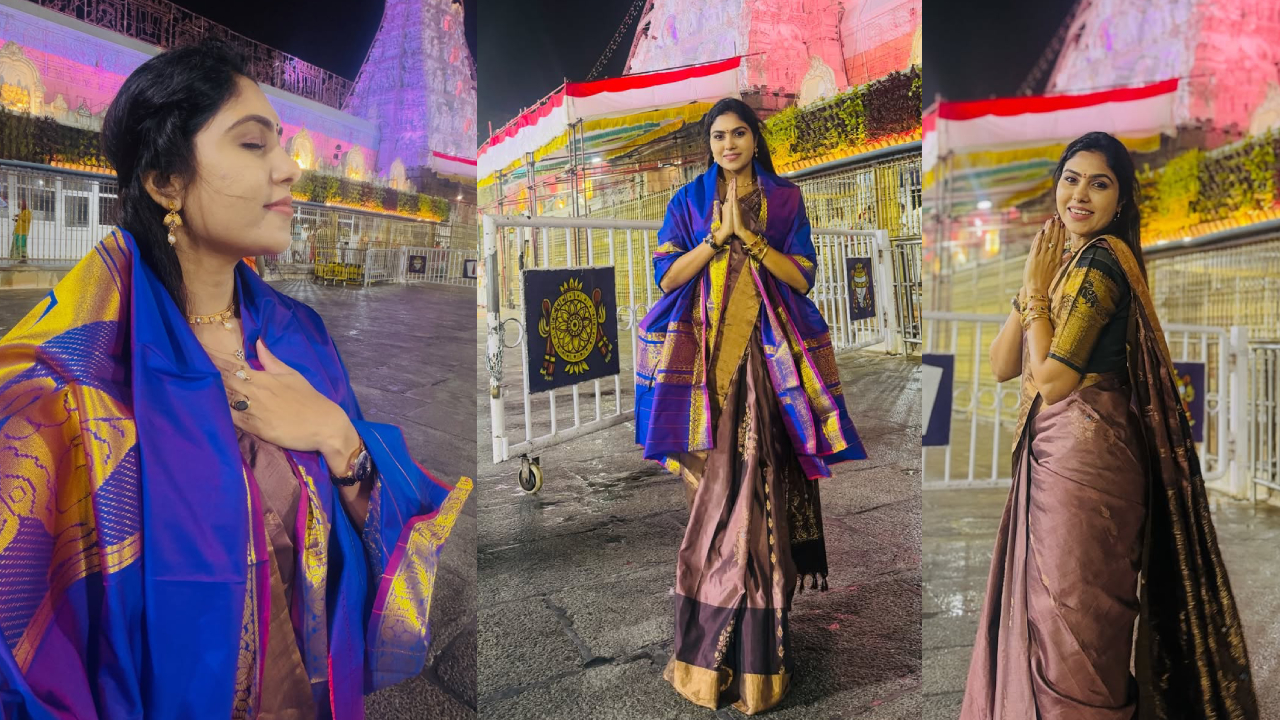 Satyasri: తిరుమల శ్రీవారి సుప్రభాత సేవలో నటి సత్యశ్రీ.. ఫోటోలు
