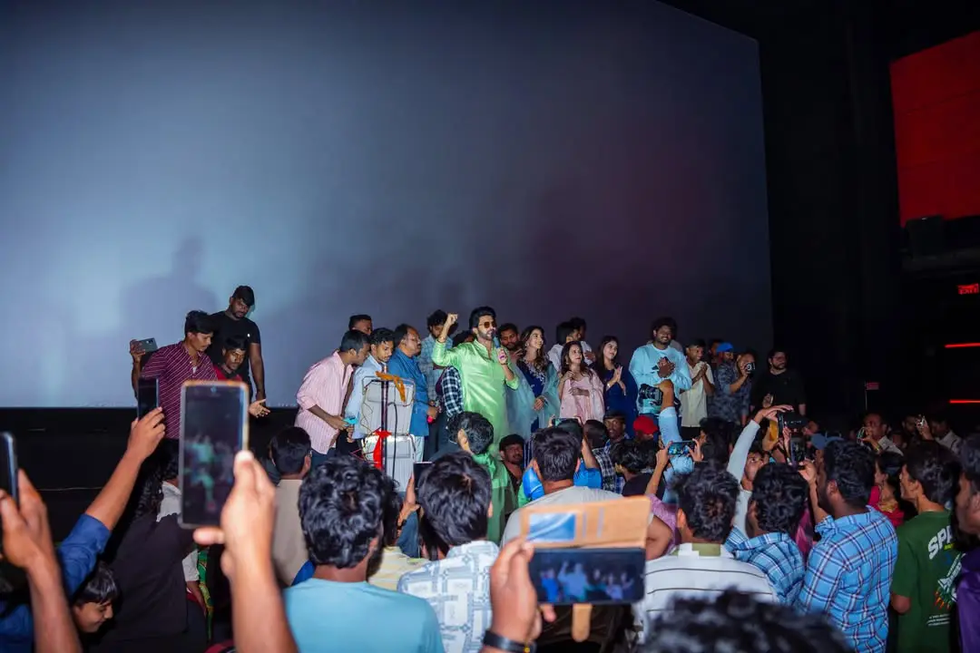 Actress satya sri shared Anaganaga oka raju movie success tour photos. (1)