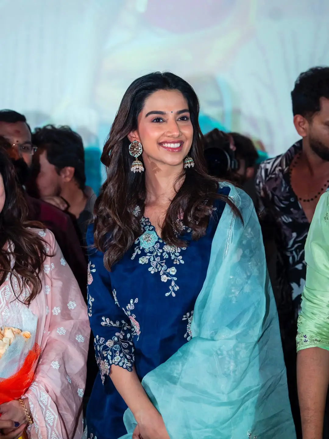 Actress satya sri shared Anaganaga oka raju movie success tour photos. (1)