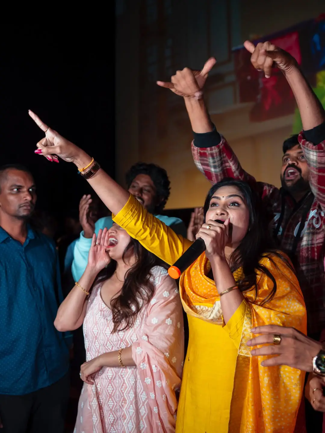 Actress satya sri shared Anaganaga oka raju movie success tour photos. (1)