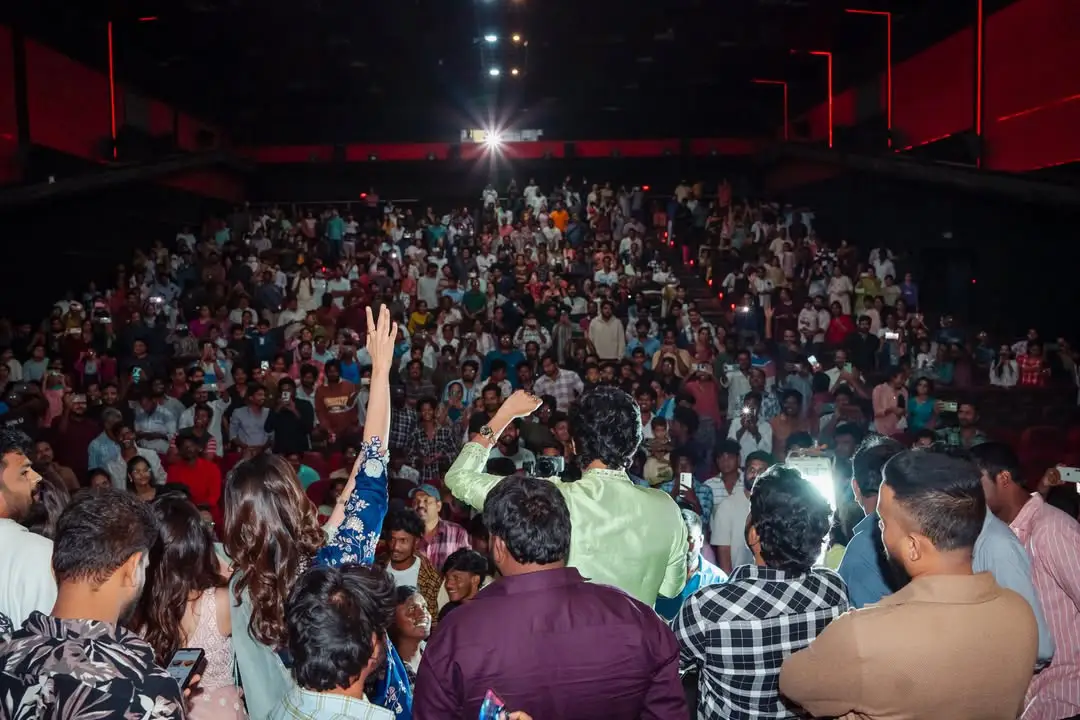 Actress satya sri shared Anaganaga oka raju movie success tour photos. (1)