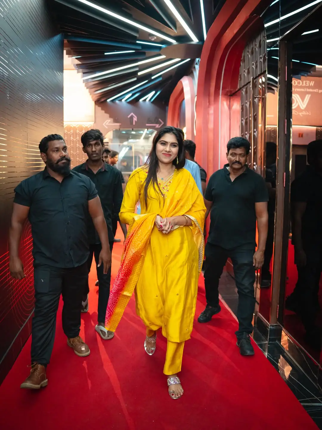 Actress satya sri shared Anaganaga oka raju movie success tour photos. (1)