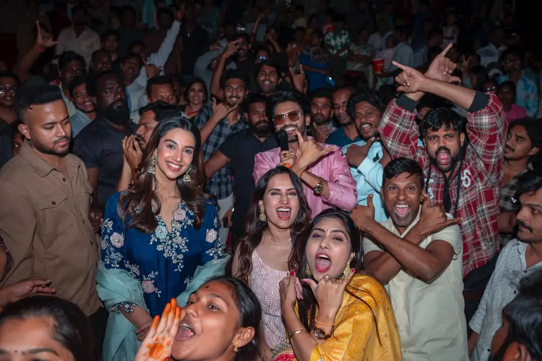 Actress satya sri shared Anaganaga oka raju movie success tour photos. (1)