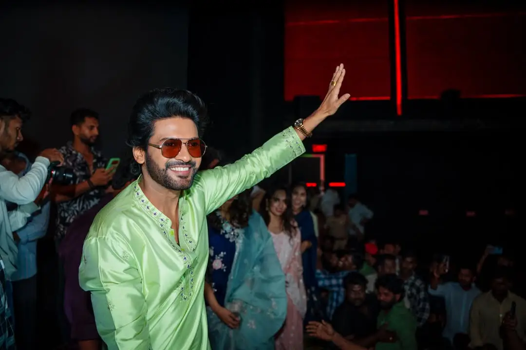 Actress satya sri shared Anaganaga oka raju movie success tour photos. (1)