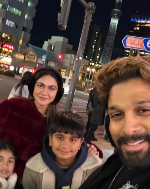 Allu Arjun Enjoying Vacation in Japan with Family