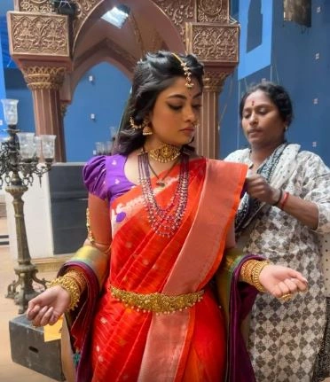 Ammu Abhirami Rajasaab Working Stills