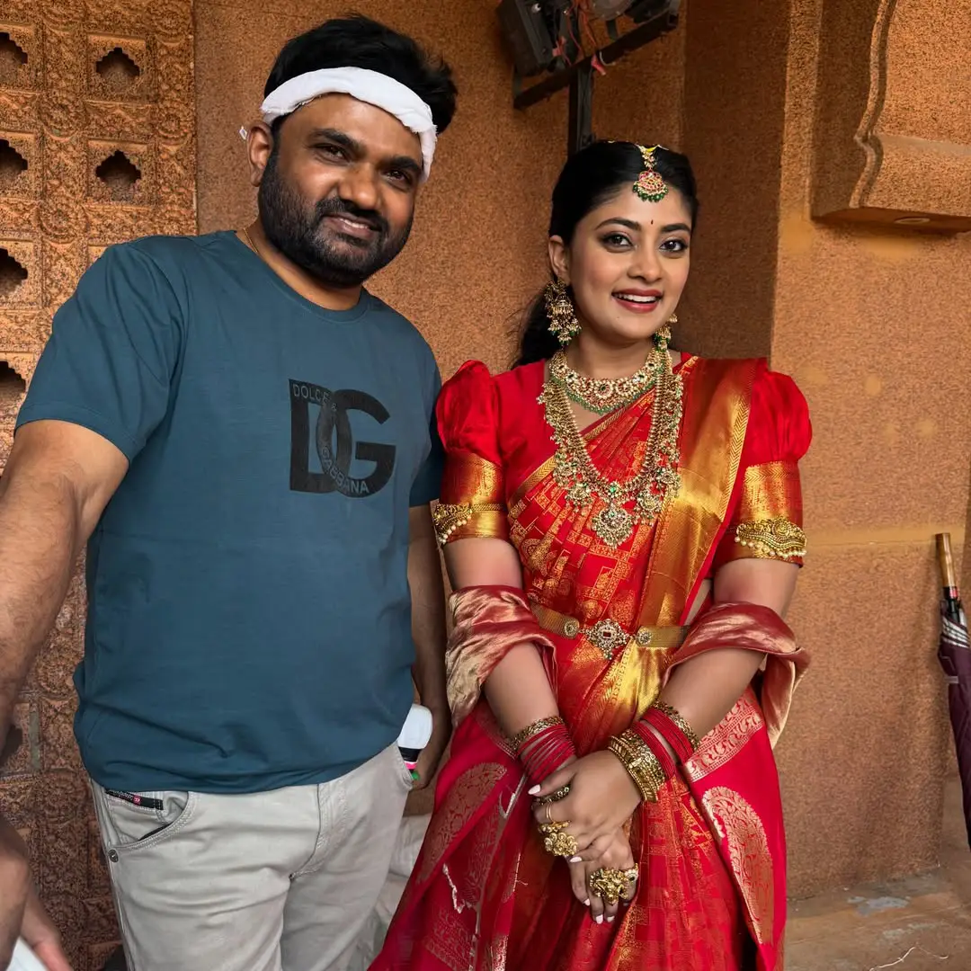 Ammu Abhirami Rajasaab Working Stills