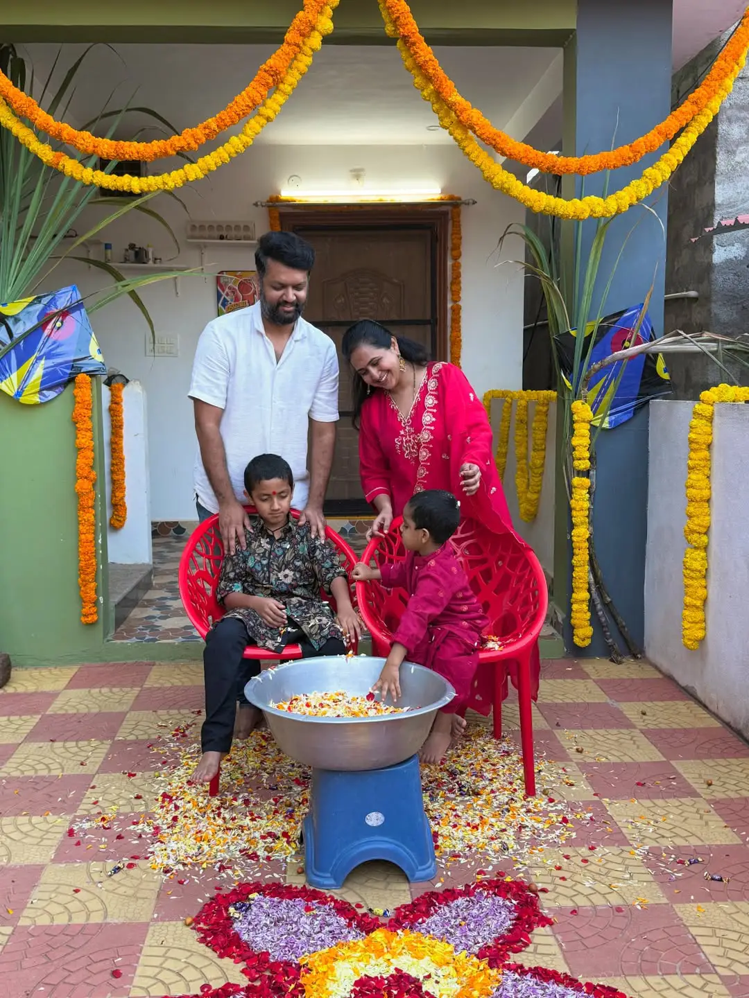 Anchor Lasya Sankranti festival special photos. (1)