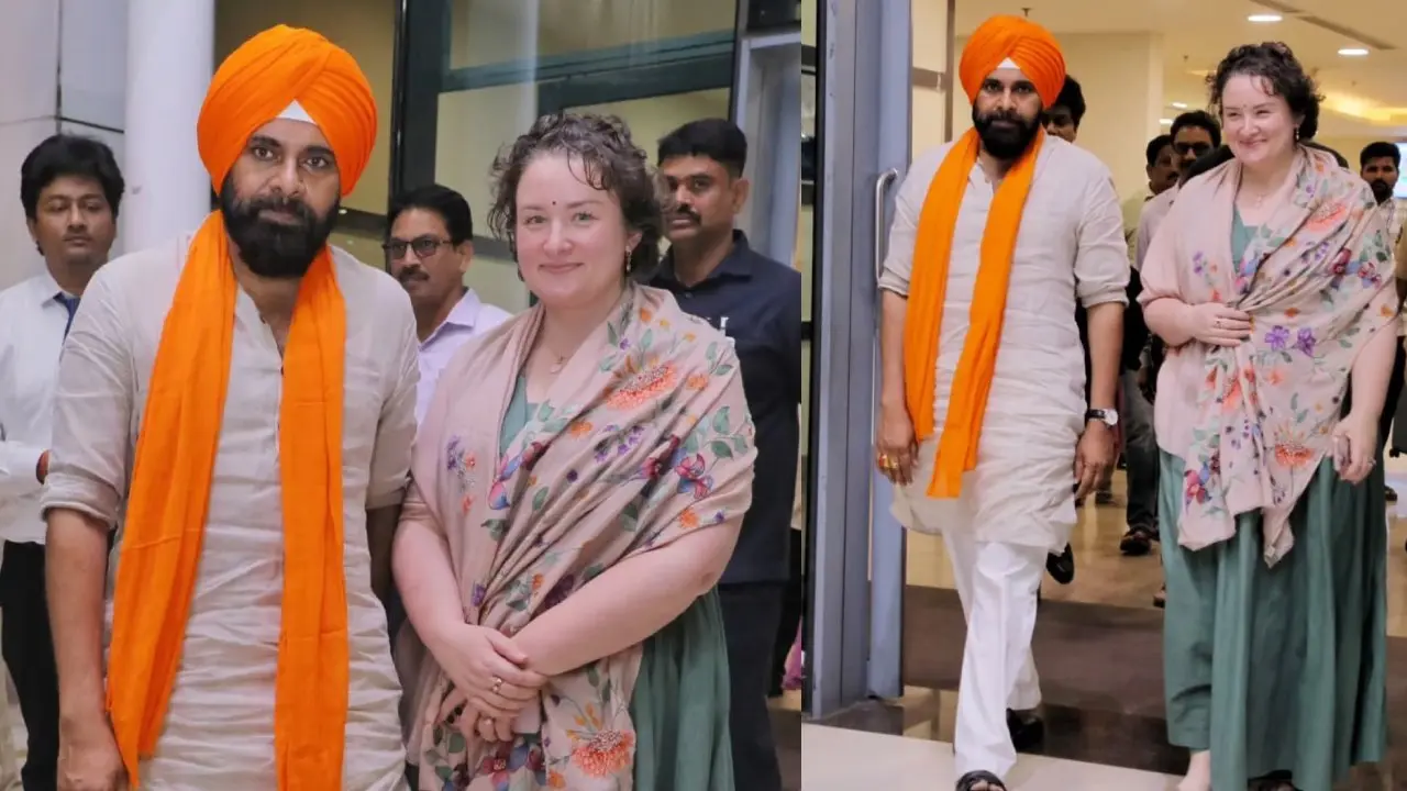 Pawan kalyan with Wife Anna Lezhneva