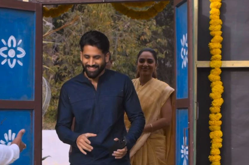 Naga Chaitanya Sobhita Dhulipala Sankranthi Celebrations with Annapurna Studio Employees