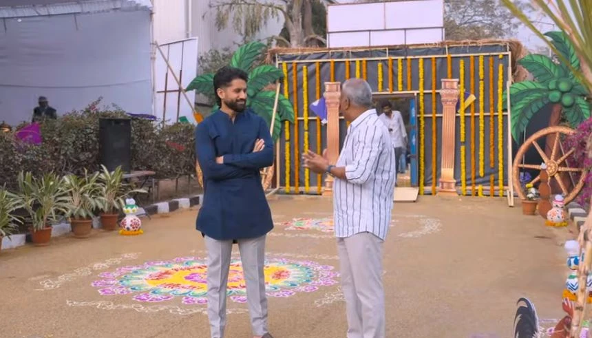 Naga Chaitanya Sobhita Dhulipala Sankranthi Celebrations with Annapurna Studio Employees