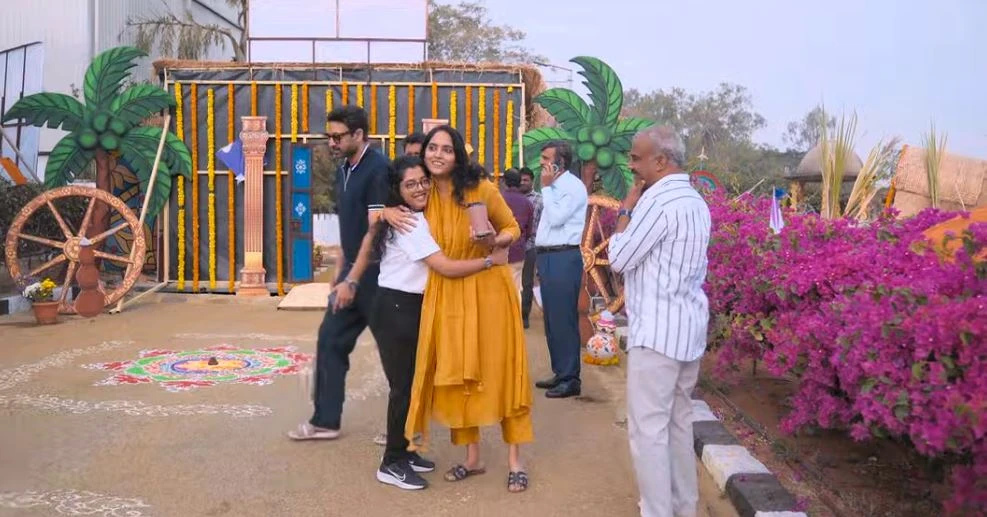 Naga Chaitanya Sobhita Dhulipala Sankranthi Celebrations with Annapurna Studio Employees