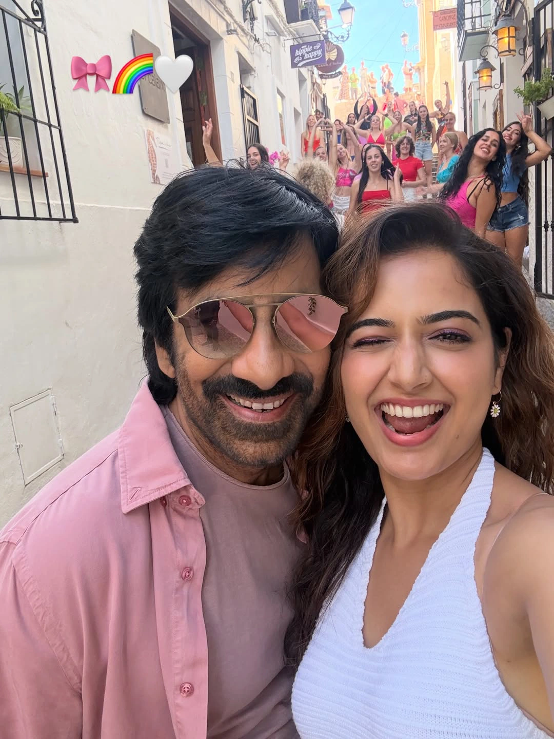 Ashika Ranganath Shares Bharatha Mahasayulaku Wignyapthi Working Stills