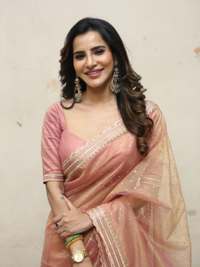 Ashu Reddy Stunning Looks in Saree