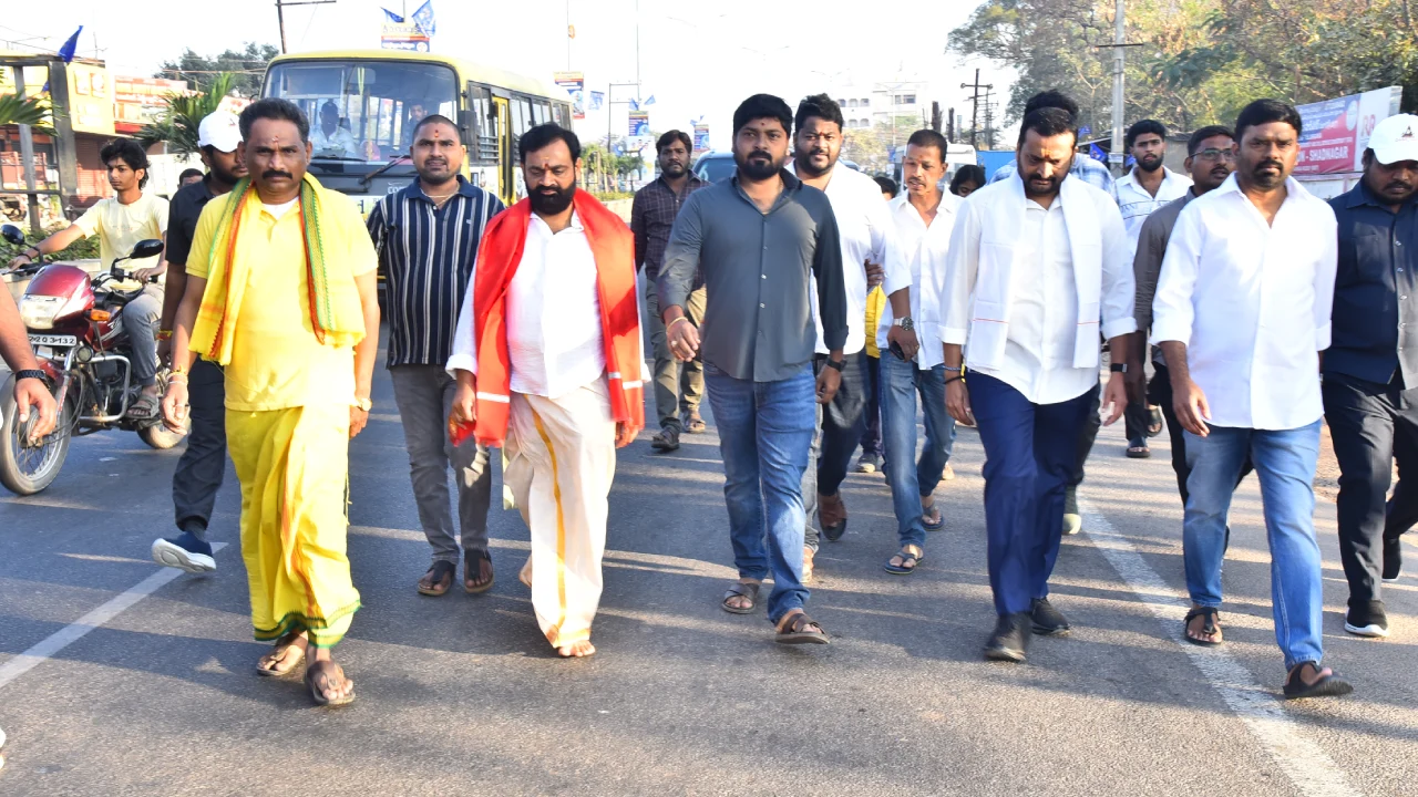 Bandla Ganesh Padhayatra for CM Chandrababu Naidu
