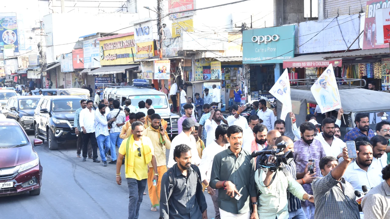 Bandla Ganesh Padhayatra for CM Chandrababu Naidu