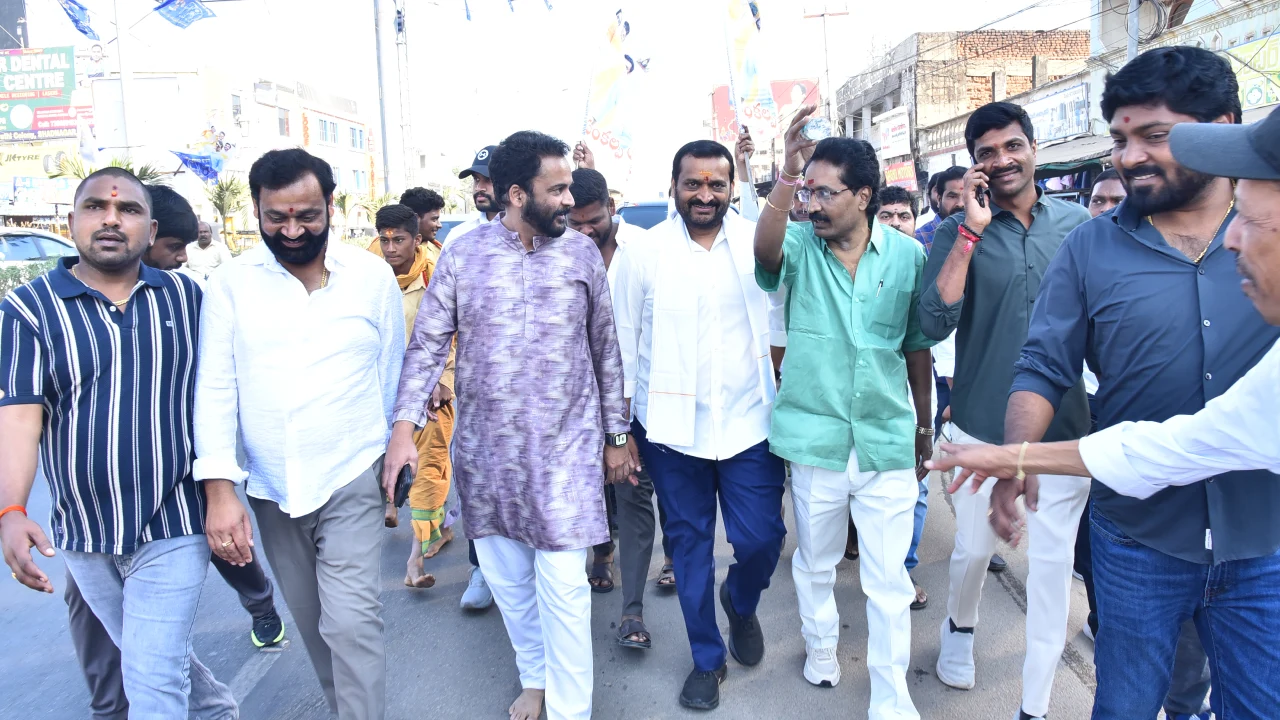 Bandla Ganesh Padhayatra for CM Chandrababu Naidu