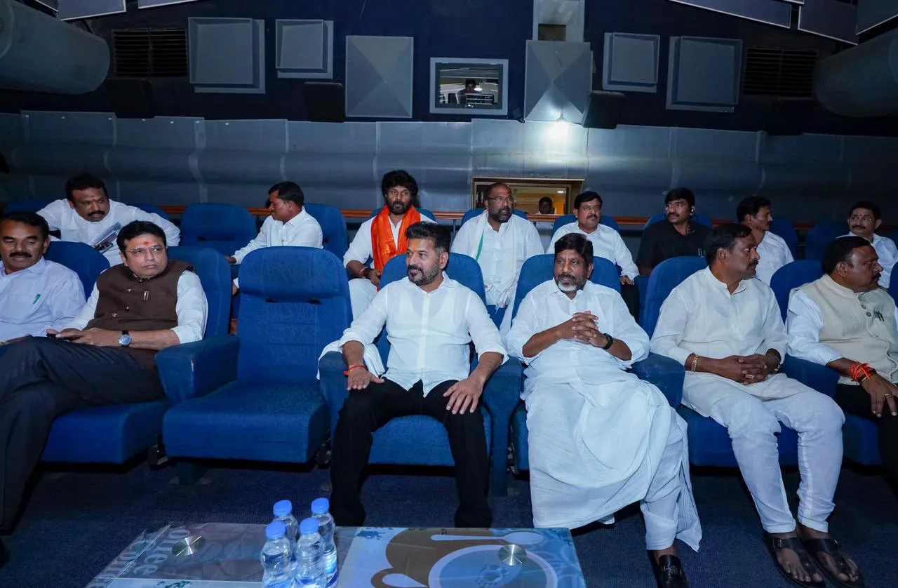 CM Revanth Reddy and Ministers Traveled in RTC Bus an Watched Phule Movie