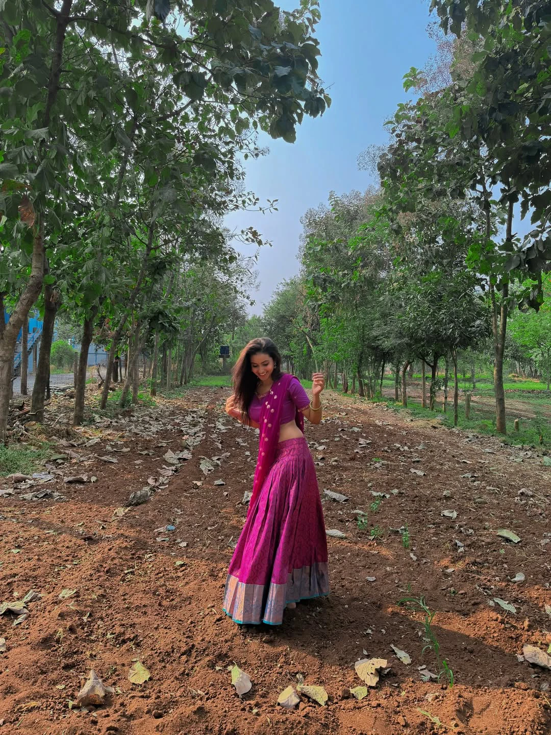 Deepika Pilli Stunning Looks in Half Saree on Sankranthi Festival