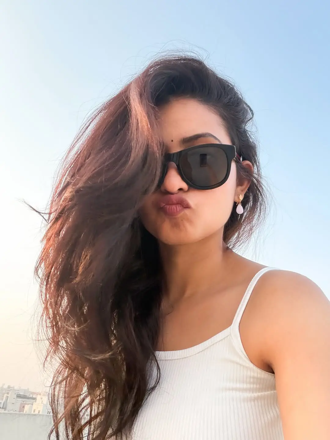 Deepika Pilli flying kite on the occasion of Sankranthi festival. (1)