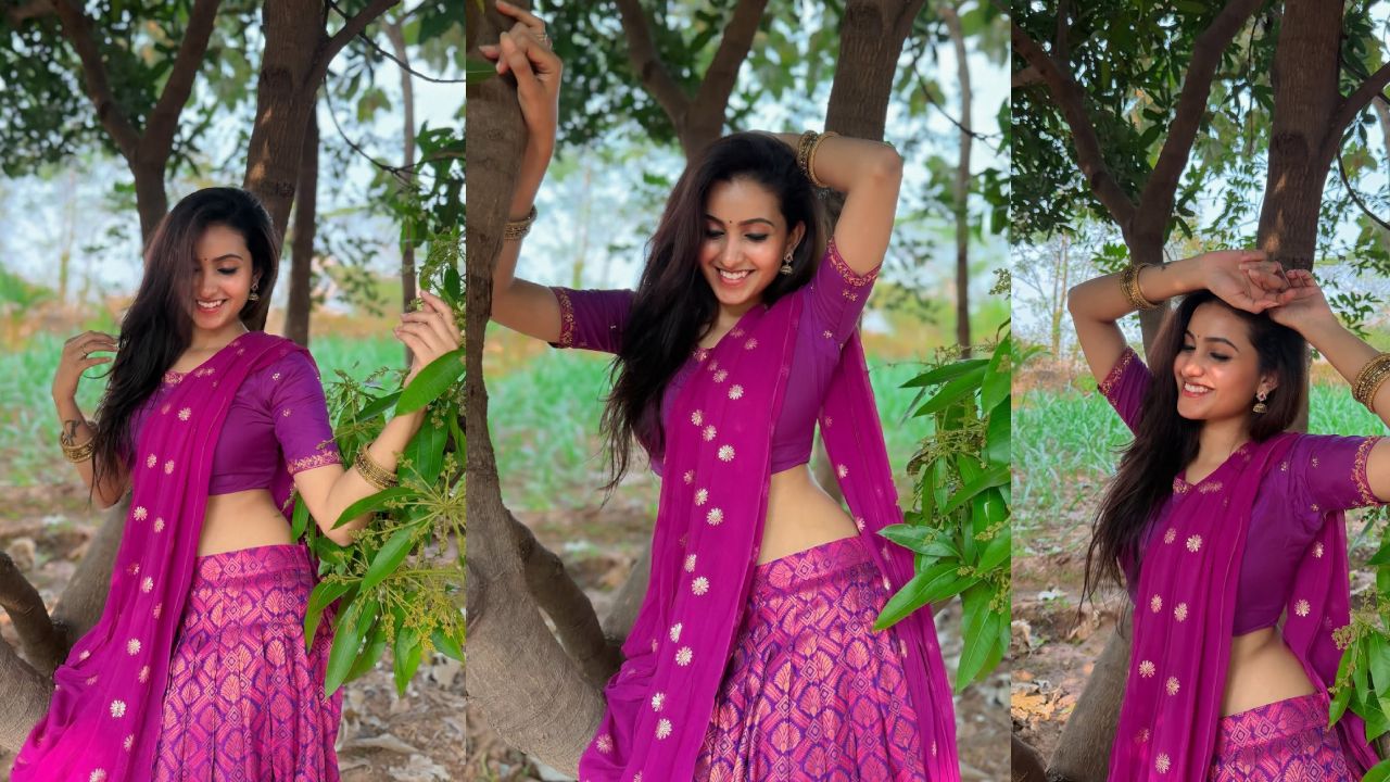 Deepika Pilli : సంక్రాంతి స్పెషల్.. లంగాఓణీతో ప్రకృతిలో పరువాలు ఆరబోస్తున్న దీపికా పిల్లి..