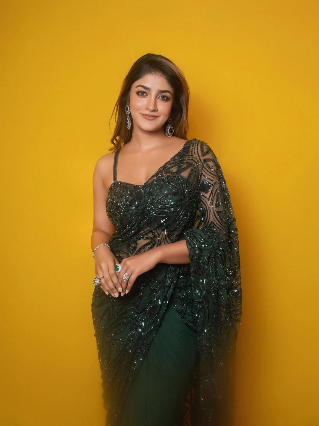 Dimple Hayathi Shines in Saree