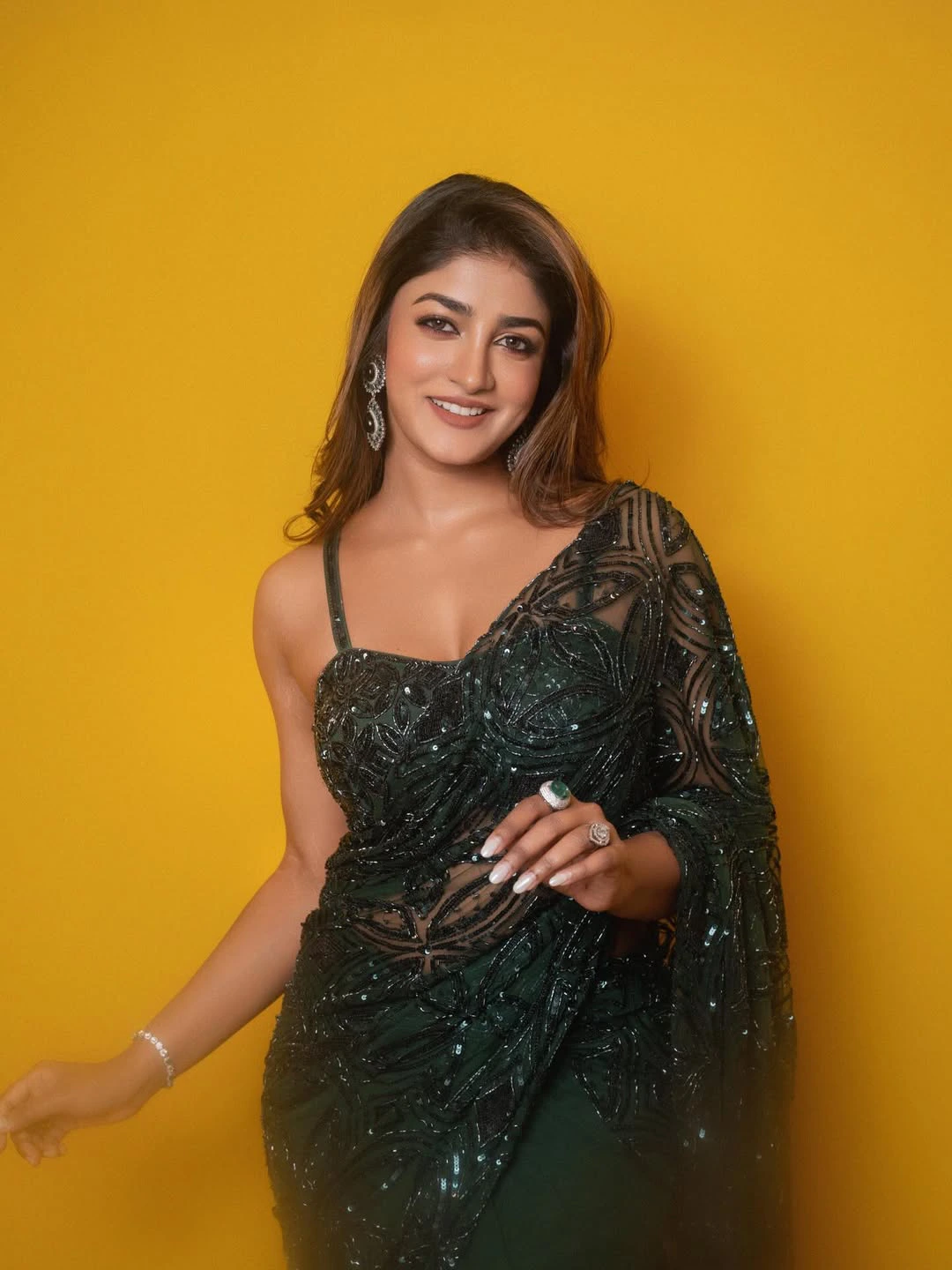 Dimple Hayathi Shines in Saree