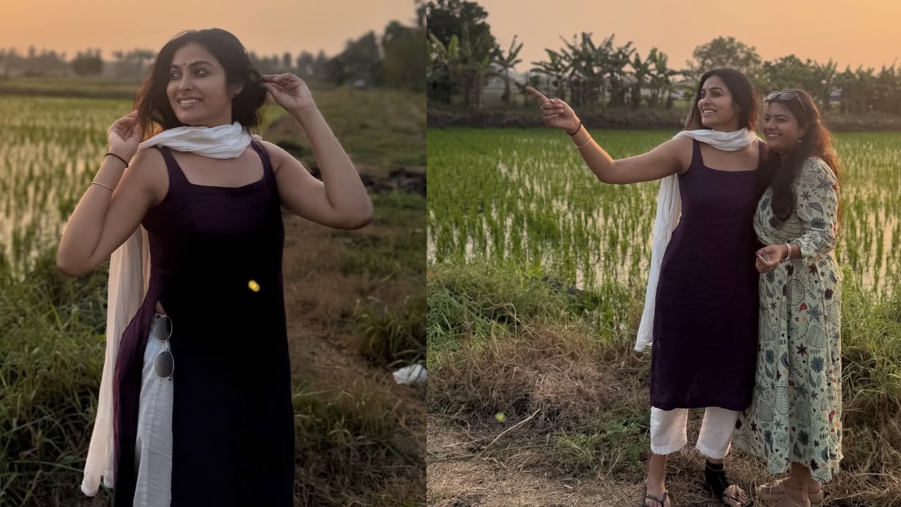 Divi : భీమవరం పొలాల్లో దివి సంక్రాంతి సంబరాలు.. ఫొటోలు వైరల్..