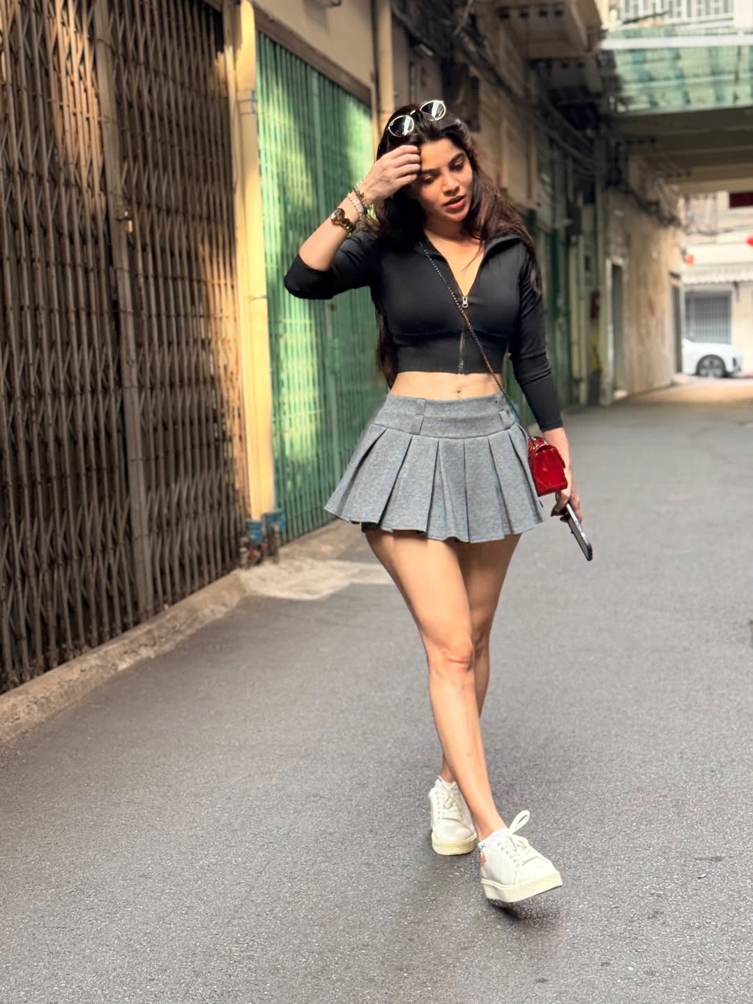 Divyabharathi Stunning Poses in Short Skirt