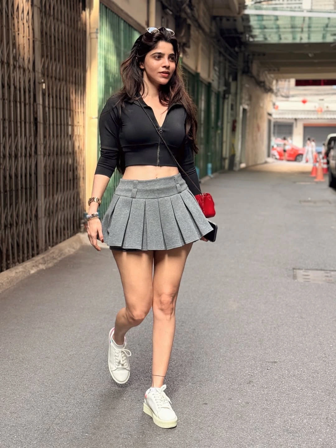 Divyabharathi Stunning Poses in Short Skirt