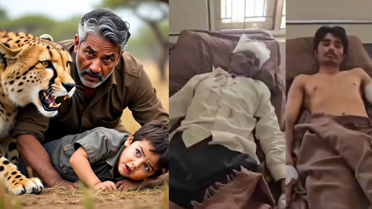 Farmer kills leopard : నా కొడుకు జోలికొస్తావా..! చిరుతపులితో వీరోచితంగా పోరాడి కన్న కొడుకును కాపాడుకున్న 60ఏళ్ల రైతు..