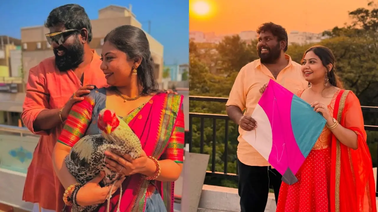 Comedian Viva Harsha Sankranthi Celebrations with his Wife