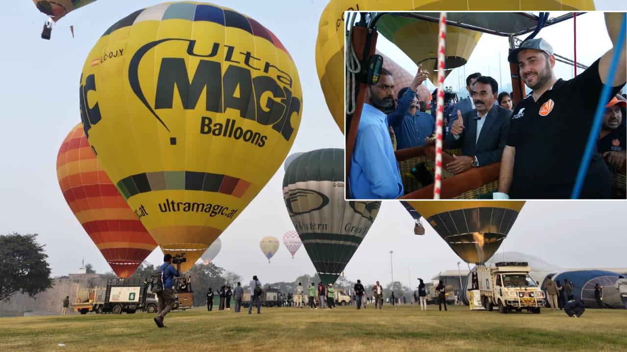 Jupally Krishna Rao : గోల్కొండలో ‘హాట్ ఎయిర్ బెలూన్ ఫెస్టివల్’.. గగనతలంలో మంత్రి జూపల్లి సాహస యాత్ర..
